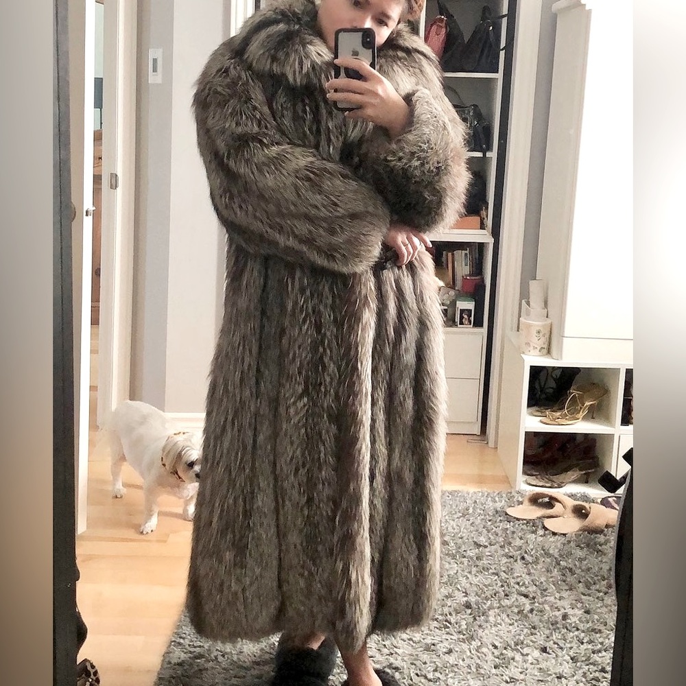 Silver Fox fur coat